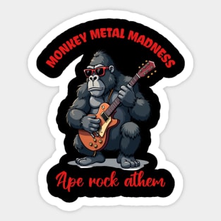 Gorilla Grooves: Shredding Solos with Jungle Vibes Sticker
